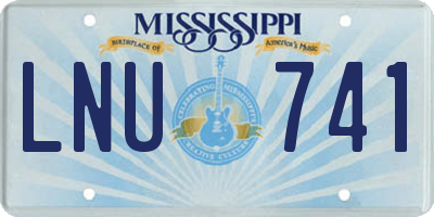 MS license plate LNU741