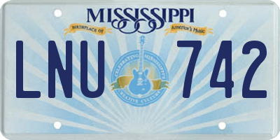 MS license plate LNU742