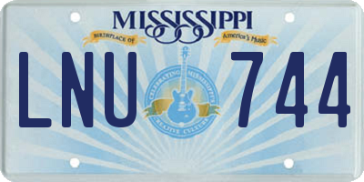 MS license plate LNU744