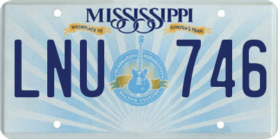 MS license plate LNU746