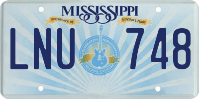 MS license plate LNU748
