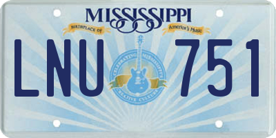 MS license plate LNU751