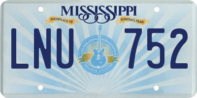MS license plate LNU752