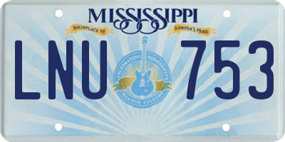 MS license plate LNU753