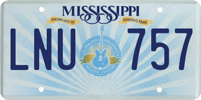 MS license plate LNU757