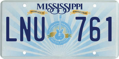 MS license plate LNU761