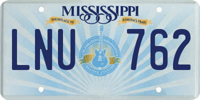 MS license plate LNU762