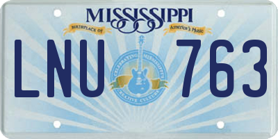 MS license plate LNU763