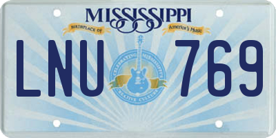 MS license plate LNU769