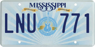 MS license plate LNU771