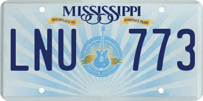 MS license plate LNU773
