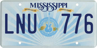 MS license plate LNU776