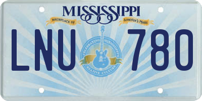 MS license plate LNU780