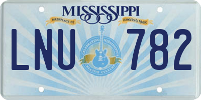 MS license plate LNU782