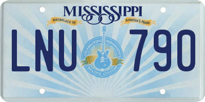 MS license plate LNU790