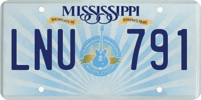 MS license plate LNU791