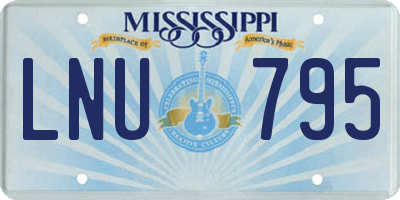 MS license plate LNU795