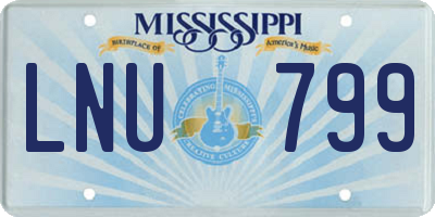 MS license plate LNU799