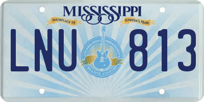 MS license plate LNU813