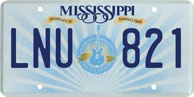 MS license plate LNU821