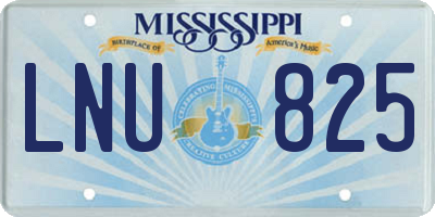 MS license plate LNU825