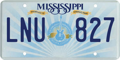 MS license plate LNU827