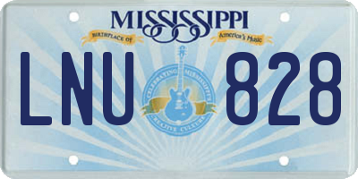 MS license plate LNU828