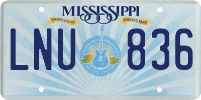 MS license plate LNU836
