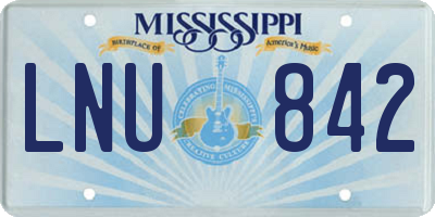 MS license plate LNU842