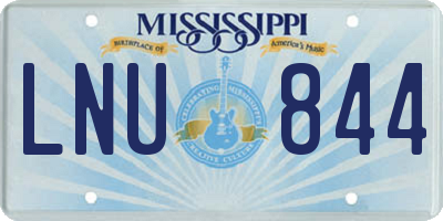 MS license plate LNU844