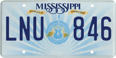 MS license plate LNU846