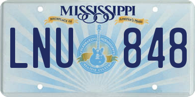 MS license plate LNU848