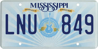 MS license plate LNU849