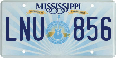 MS license plate LNU856