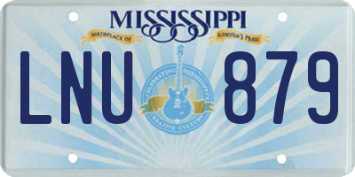 MS license plate LNU879