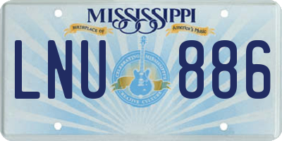 MS license plate LNU886