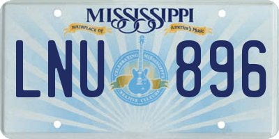 MS license plate LNU896