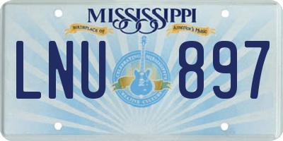 MS license plate LNU897