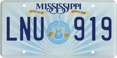 MS license plate LNU919