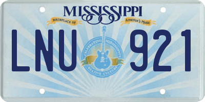 MS license plate LNU921