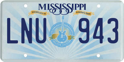 MS license plate LNU943