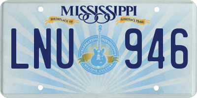MS license plate LNU946