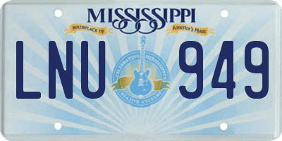 MS license plate LNU949