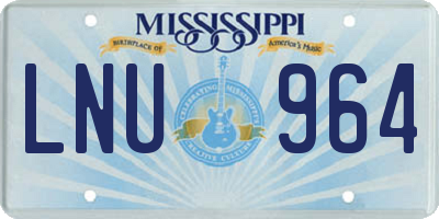 MS license plate LNU964