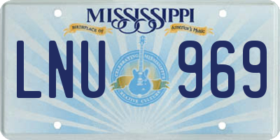MS license plate LNU969