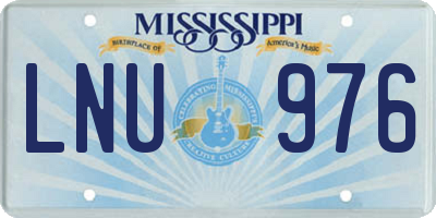 MS license plate LNU976