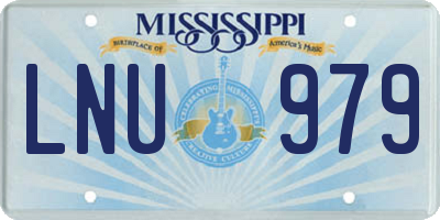 MS license plate LNU979