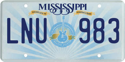 MS license plate LNU983