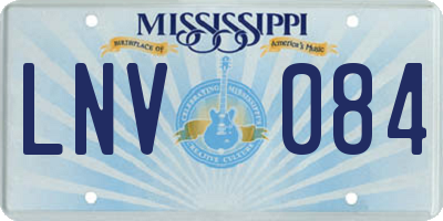 MS license plate LNV084
