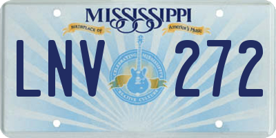 MS license plate LNV272